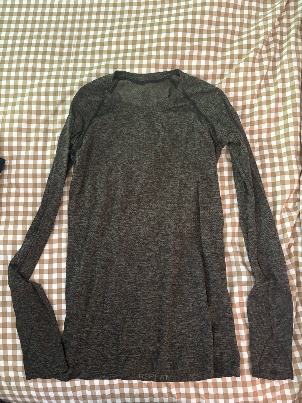 Long Sleeve Heathered Gray Speed Up Lululemon